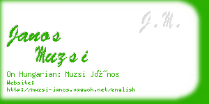 janos muzsi business card